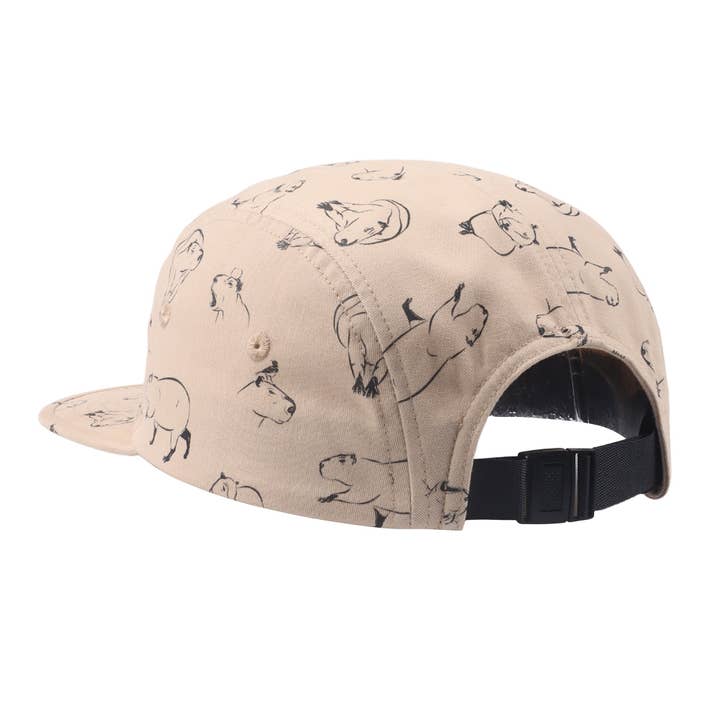 HATPHILE - Wholesale Flat Brim Cap - Unisex - Hatphile Capybara Cotton 5-Panel Hat – Casual Camp Cap
