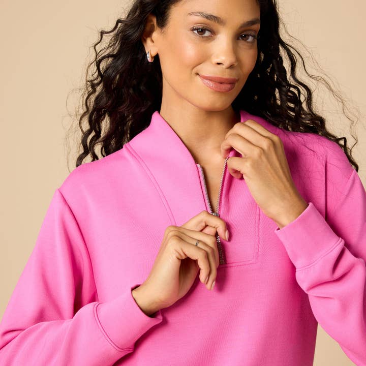 Softies – wholesale Mjukisset – Dam – Athleisure DreamTech 1/4 Zip Jogger Set för kvinnor22