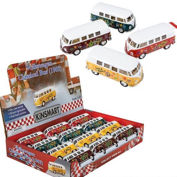 La Luna Bella - Toys - Wholesale Toy Car/Truck - Kids - VW Flower Power Bus 1:32 Scale - LLB Toys1