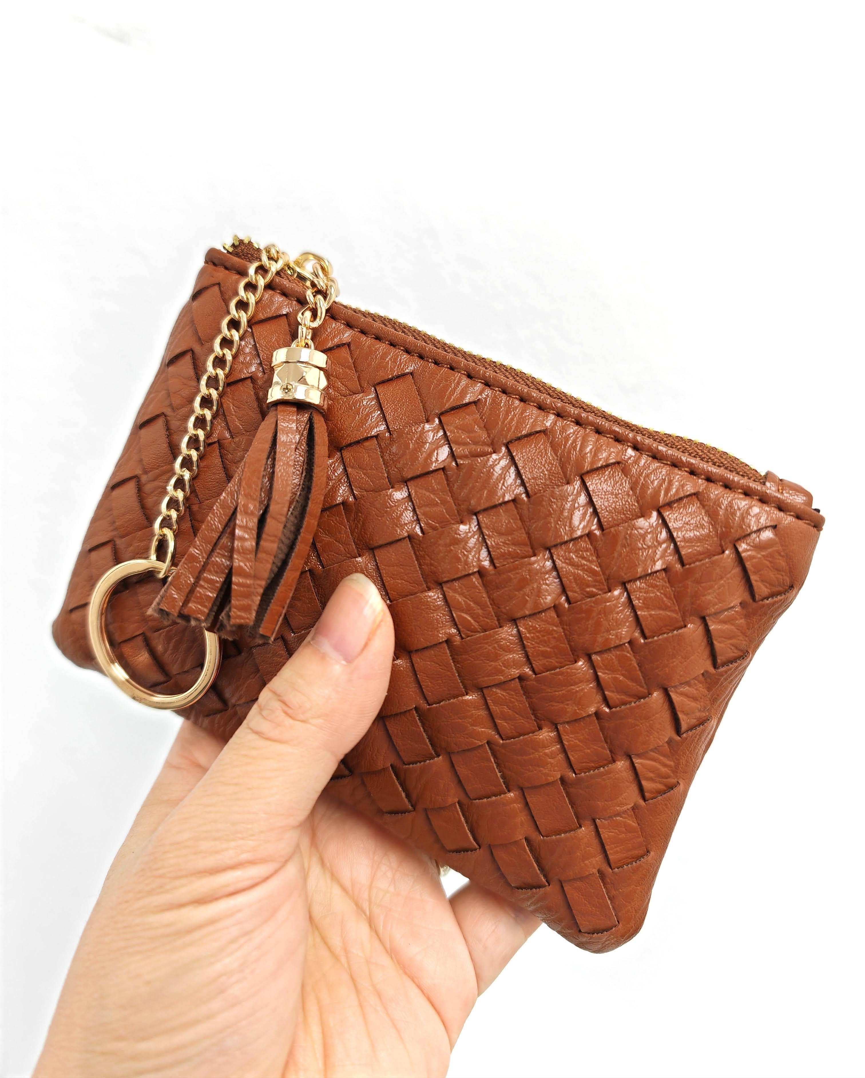 Superbia – Engroshandel Møntpung - Dame – Blød håndlavet vævet kvast nøglering lynlås kortholder mønt23