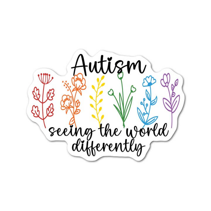 Seeing the World Differently Autism Sticker for wholesale by Chic Sticker Cafe