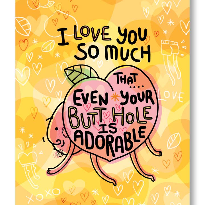 Chika Ando Illustration - Wholesale Love Card - Greeting Card - Butt Hole