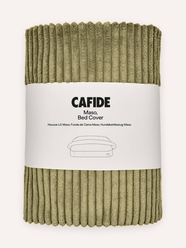 Green Corduroy Hooded Dog Bed Cover, Maso for wholesale by CAFIDE