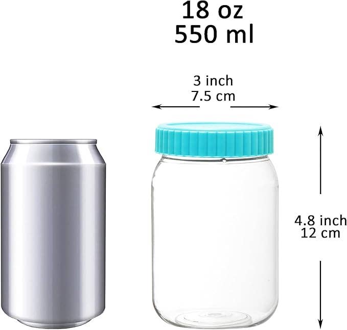 Youngever - Wholesale Jar - Youngever 6 Pack Plastic Mason Jars with Lids1