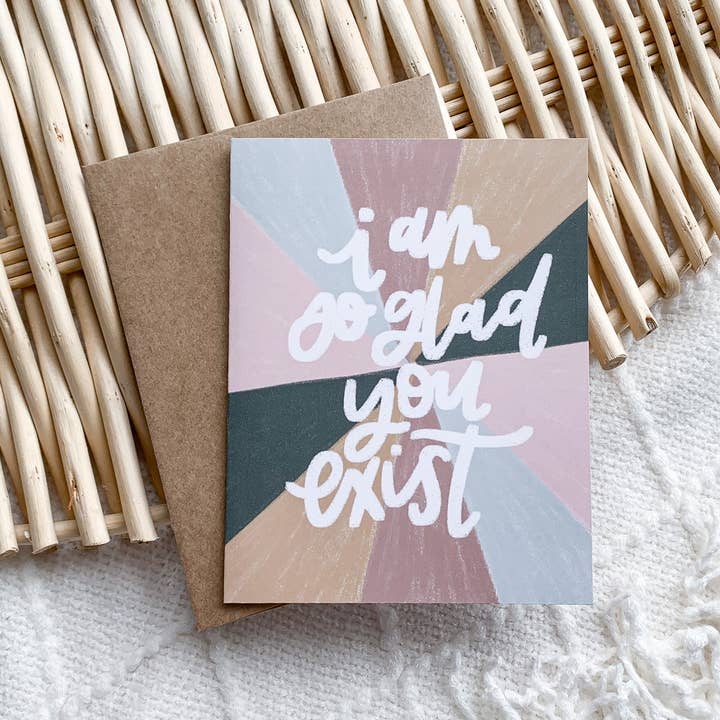 I So Glad You Exist Friendship Card for wholesale by chrpaperie