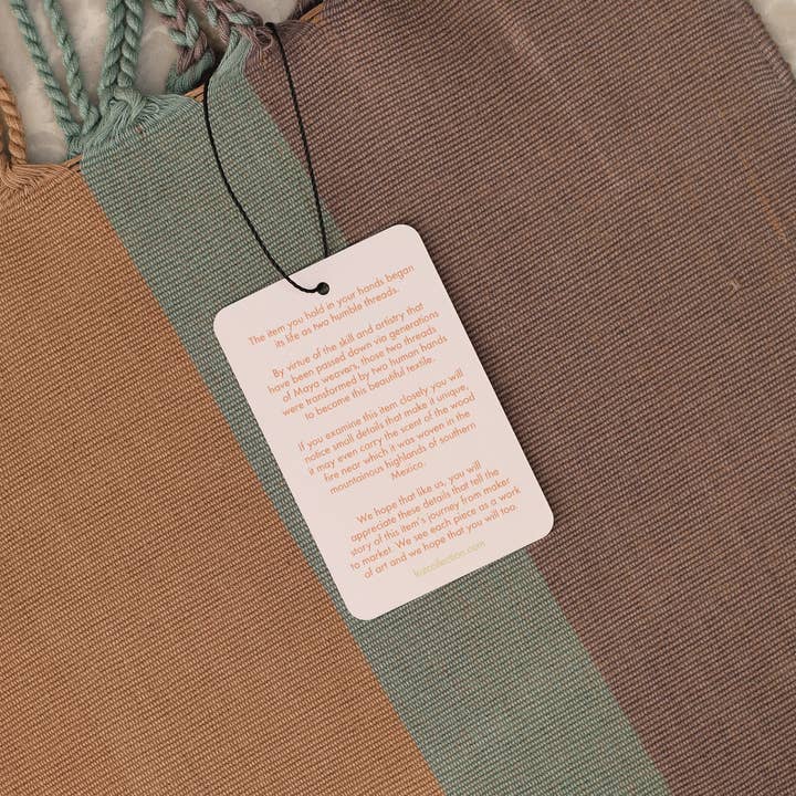 LUZ Collection - Wholesale Tote Bag - Women's - Las Rayas Tote Hand Woven in Chiapas - Gingham Bright3