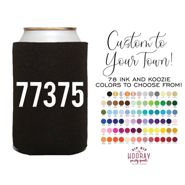 Din brugerdefinerede postnummer på Can Coolers for engroshandel hos Sip Hip Hooray