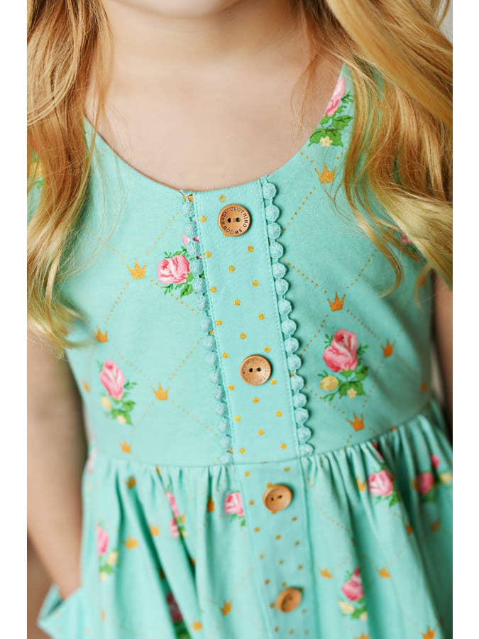Swoon Baby Clothing - Wholesale Dress - Kids - Girl Glitter Crown Prim Dress- SBS2505