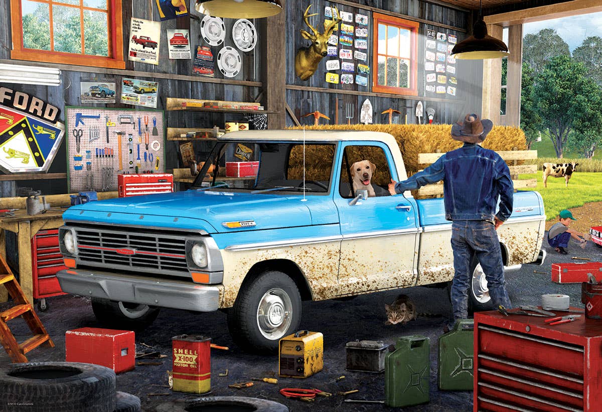 Eurographics Puzzles USA - Wholesale Puzzle - Adult - Hard Days Work Pickup Truck Tin1