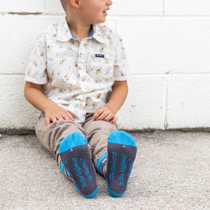 Sock Religious - Wholesale Socks - Kids - St. Carlo Acutis Eucharist Kids Socks3