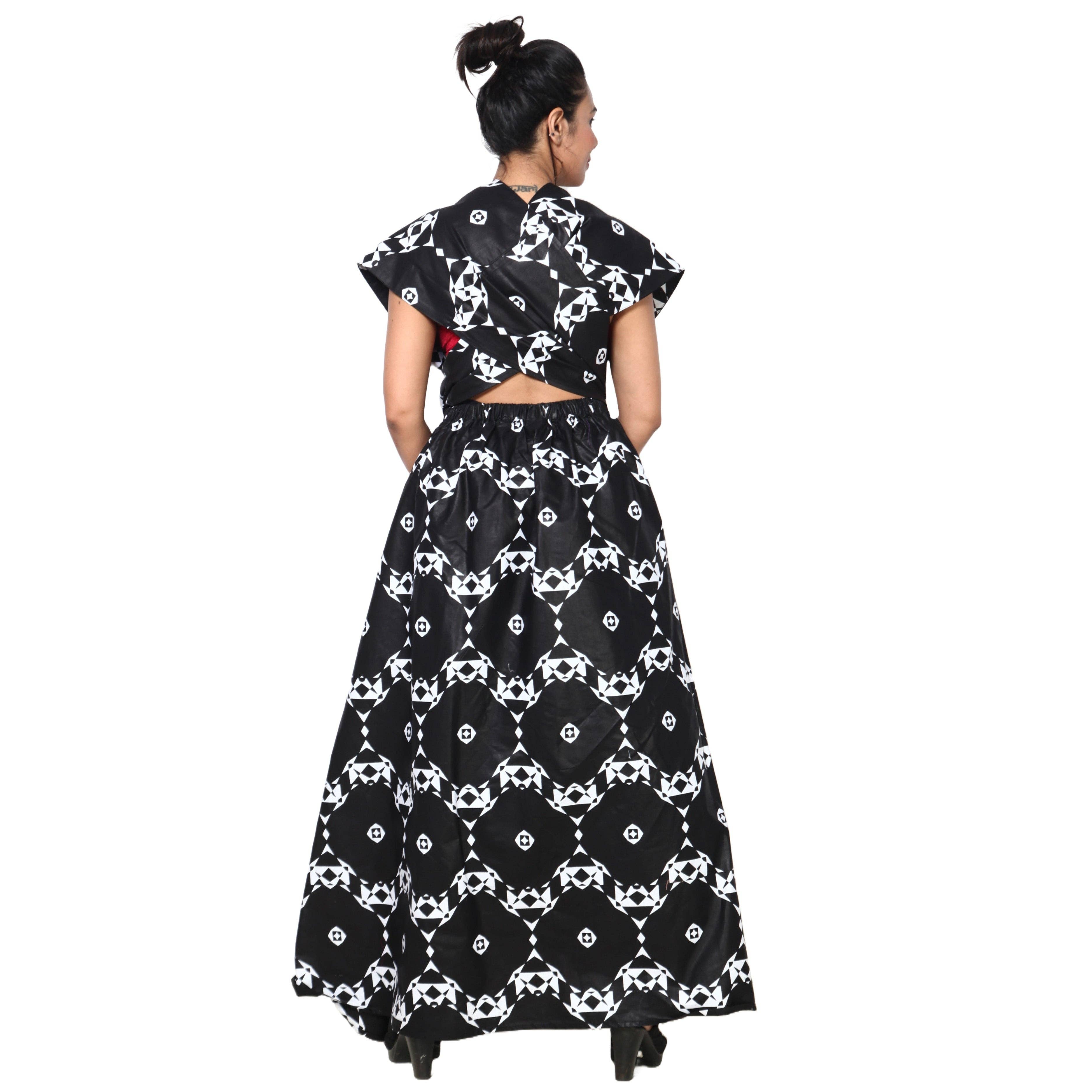 African Stars - Wholesale Dress - Women's - Women's Multi Way Style Maxi Dress -- FI-68L9