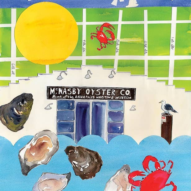 Mcnasbys Chesapeake Art Print for wholesale by Liz Lind Editions