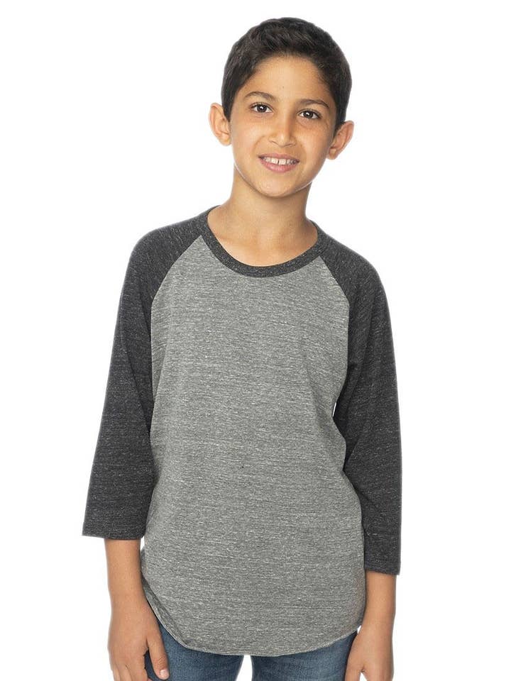 Royal Apparel - Wholesale T-Shirt - Kids - Youth Triblend Raglan Baseball Shirt2