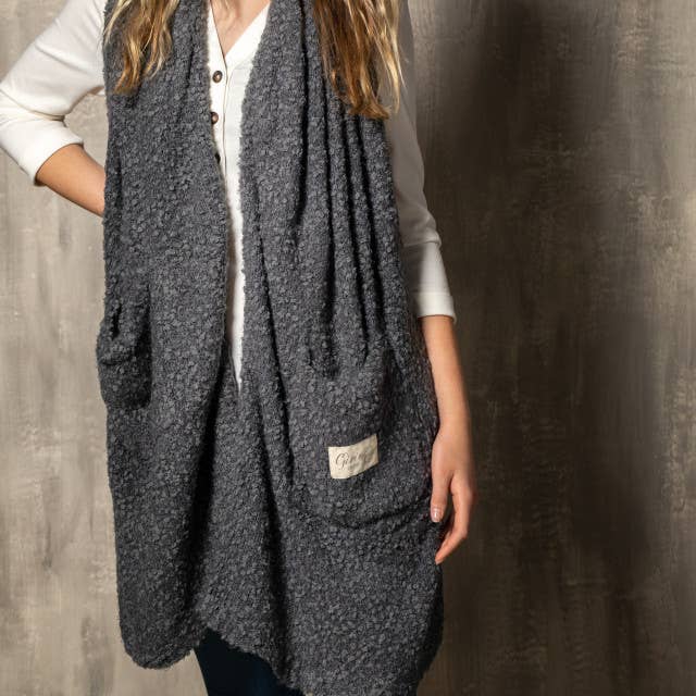 Giving Shawl - Charcoal for wholesale by DEMDACO