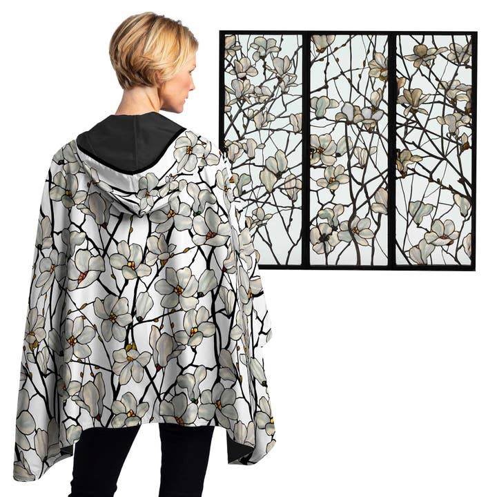 RainCaper - Wholesale Raincoat - Women's - Fine Art RainCaper - Tiffany "Magnolia"