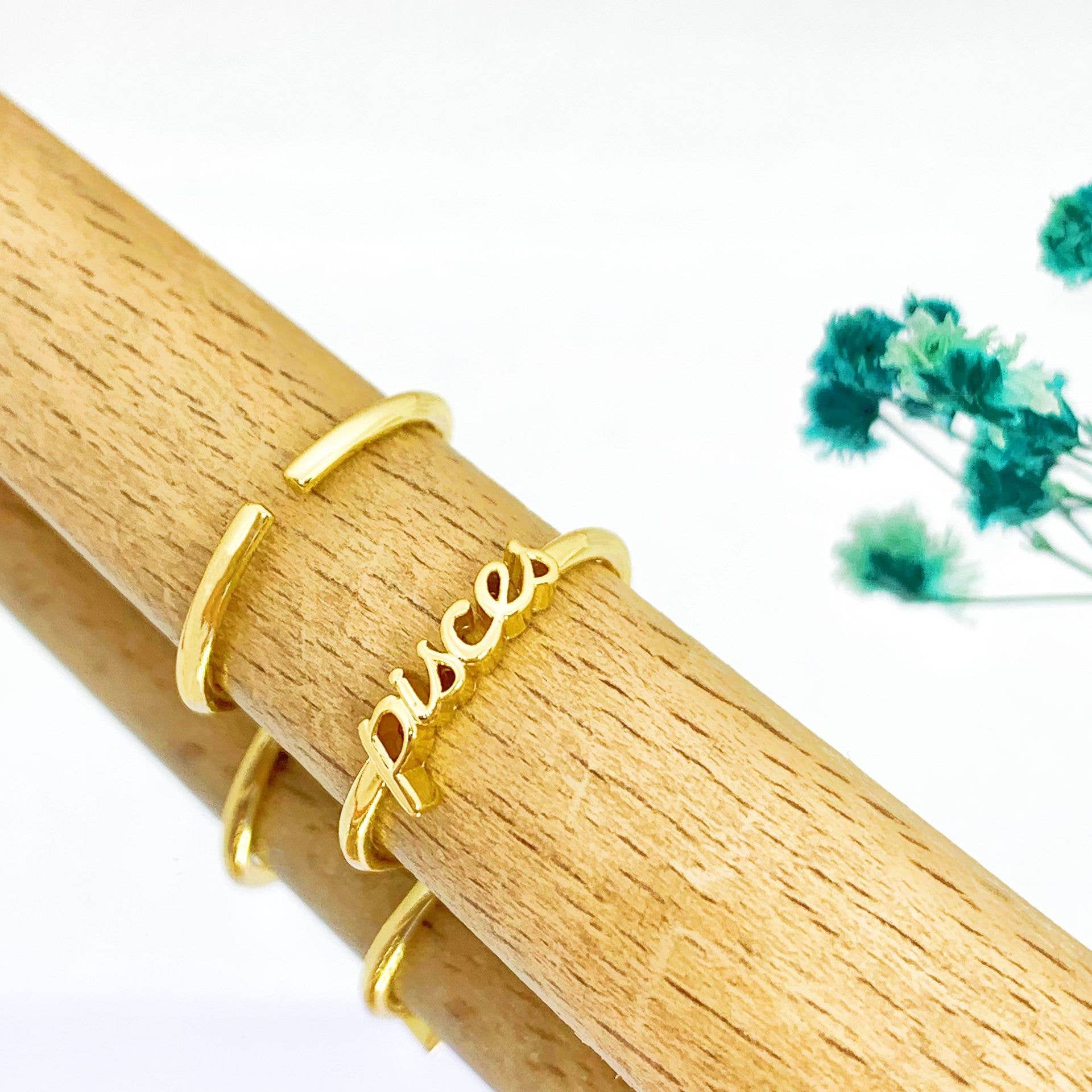 Gypsy Soul - Wholesale Band/Stacked Ring - Zodiac Gold Rings - 24 Pcs9