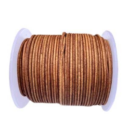 Round Leather Cord-1.5mm-vintage rose for wholesale by Sun Enterprises B.V.