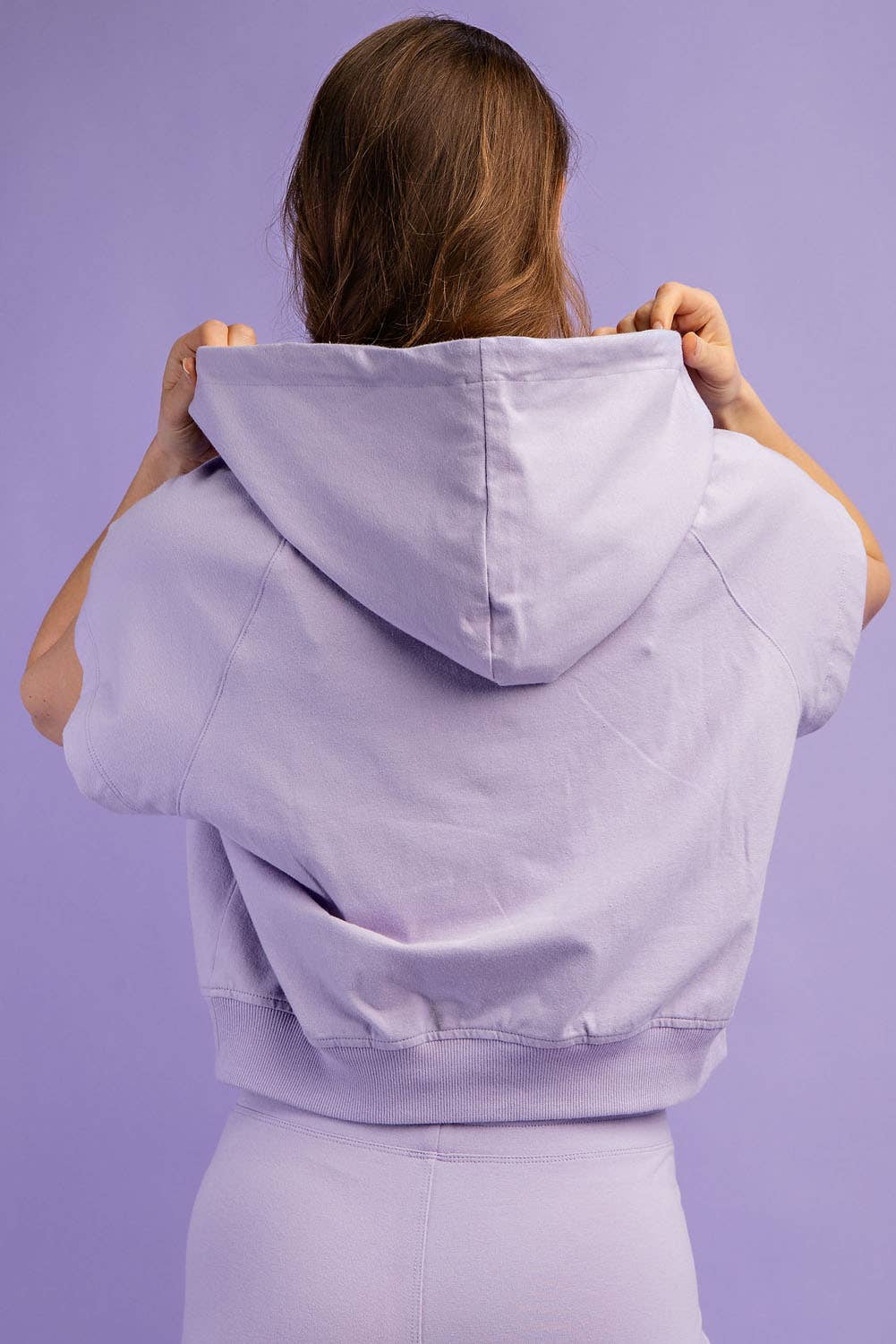 Rae Mode - Wholesale Hoodie - Women's - COTTON LYCRA SHORT SLEEVE HOODIE TOP39