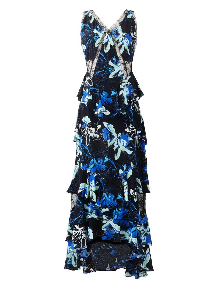 Alexa zijden maxi-jurk voor wholesale door Solgo Atelier