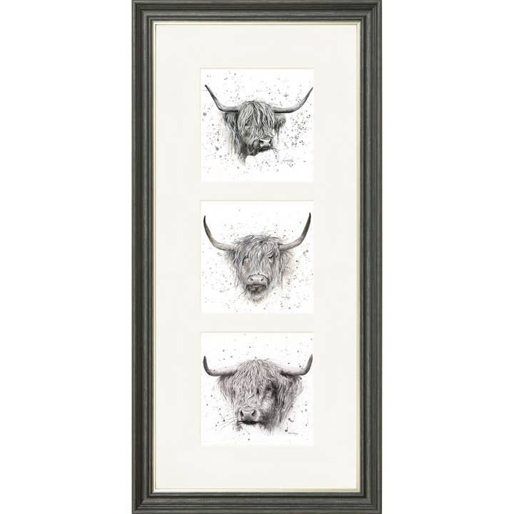 Silver Squad Triptych Framed Print (25"x13") for wholesale by Bree Merryn Art Ltd