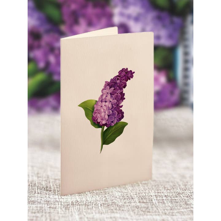 FreshCut Paper LLC - Wholesale Everyday Greeting Card - Mini Garden Lilacs (10 Pop-up Greeting Cards)4