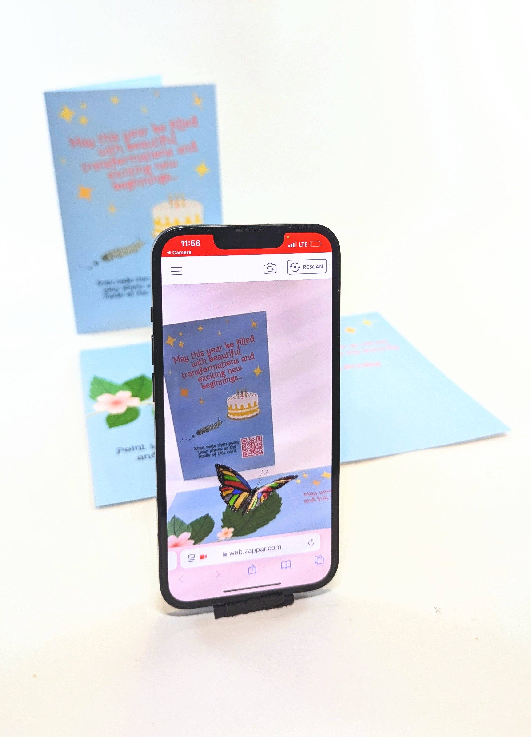 Live Invites - Wholesale Birthday Card - Happy Birthday - 3D Rainbow Butterfly3