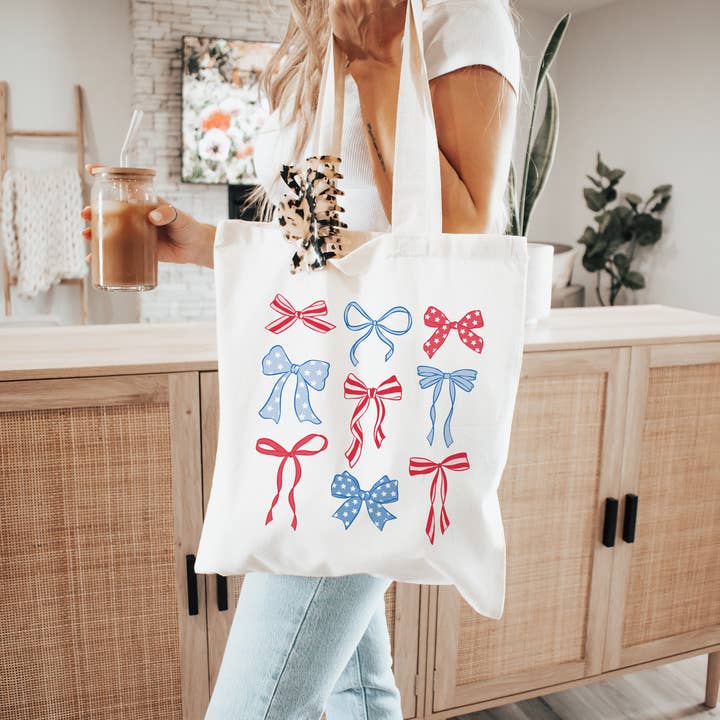 Saco de Compras com Laços Patrióticos por atacado de designtwentyfive