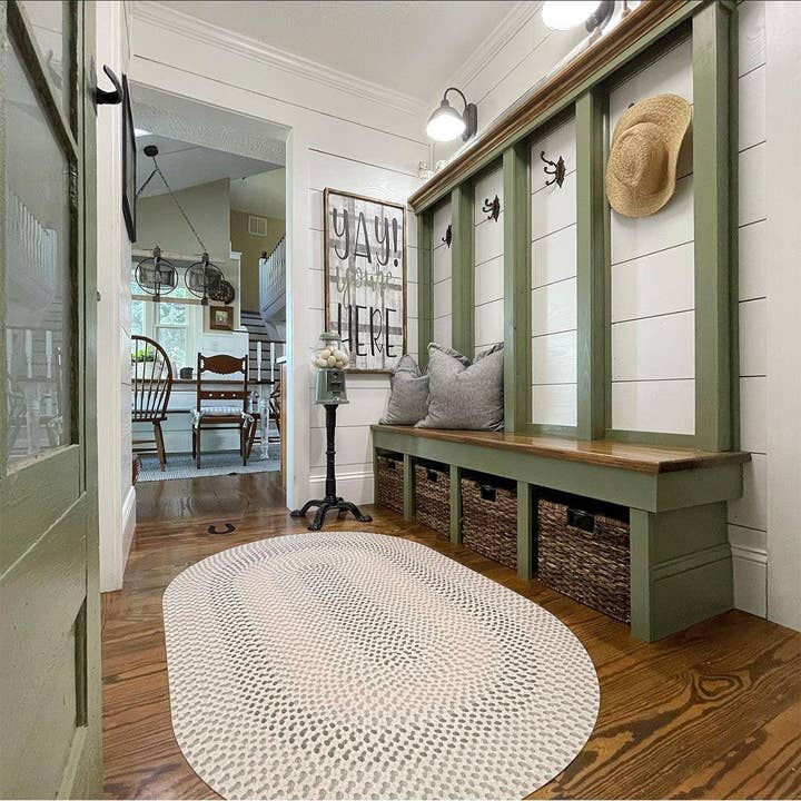 3acrehomestead Linda FloorFlat | Green - Premium Vinyl Mat for wholesale by Carolina Creekhouse