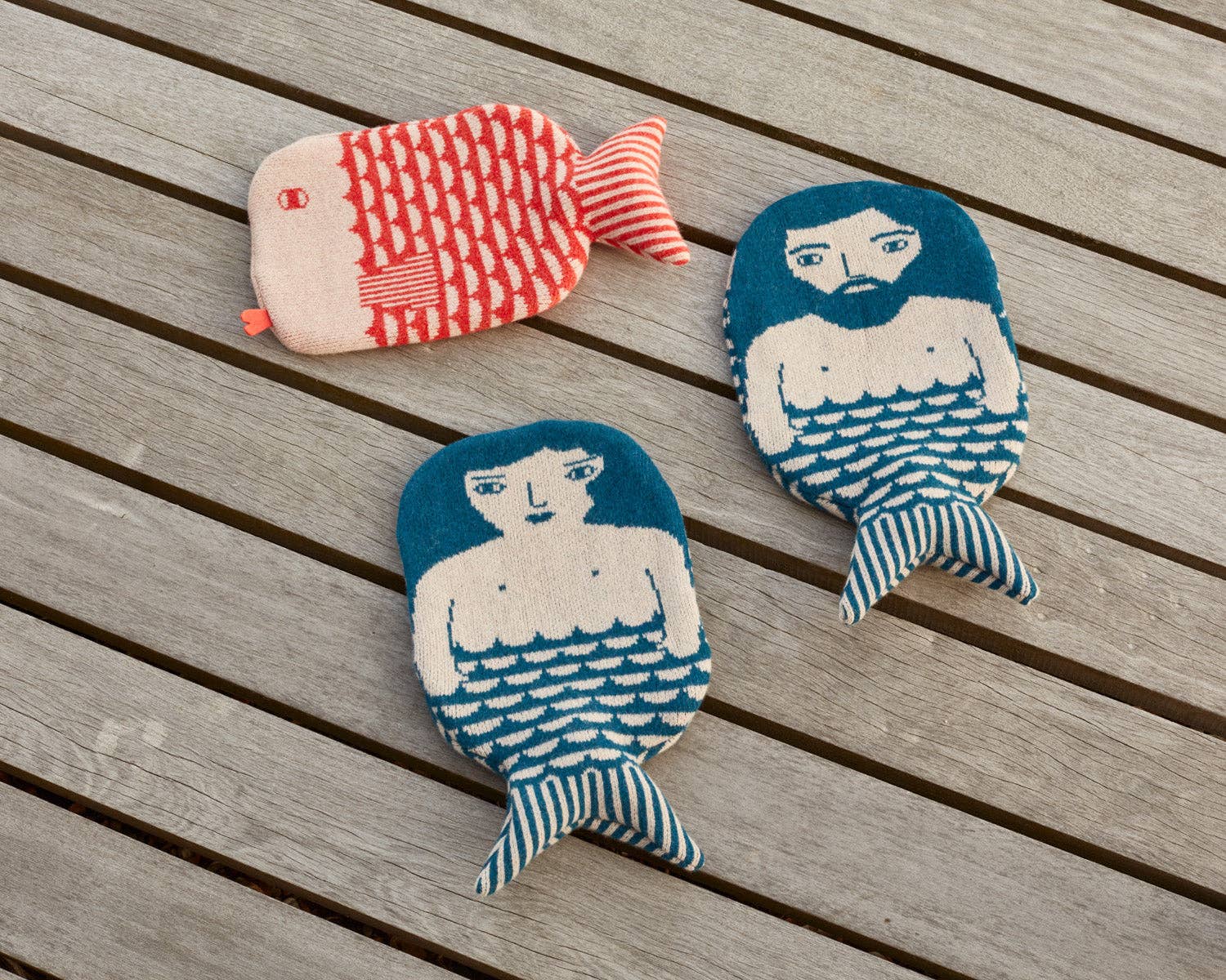 Donna Wilson – wholesale Hot/cold compress – Merman Hot Water Bottle - Blue2