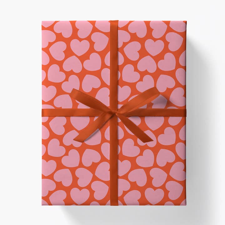 Cuori Rossi - Carta da Regalo | Carta da Imballaggio | Carta da Artigianato per la vendita all'ingrosso da parte di Graphic Factory