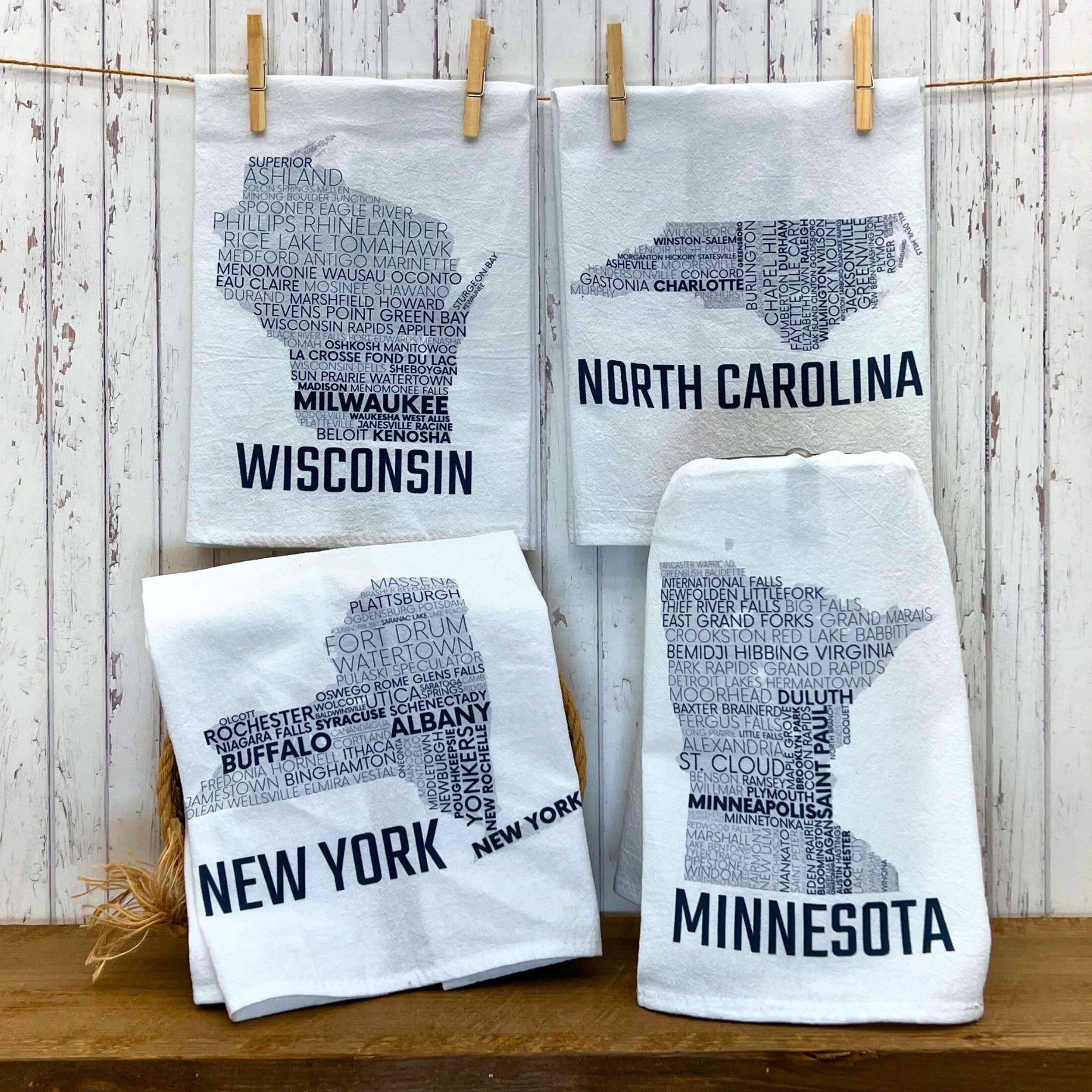 Home Accents By Driftless - Wholesale Tea Towel - City & State Custom Tea Towels - Personalized Home Decor1