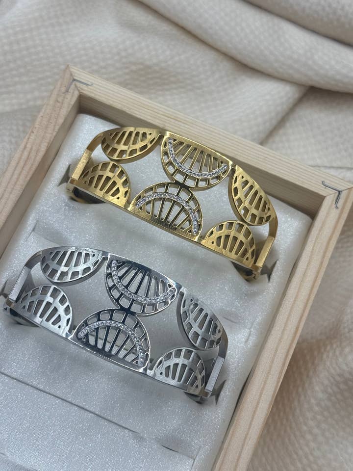 Bracciale rigido in acciaio inossidabile Shine per la vendita all'ingrosso da parte di YOLA