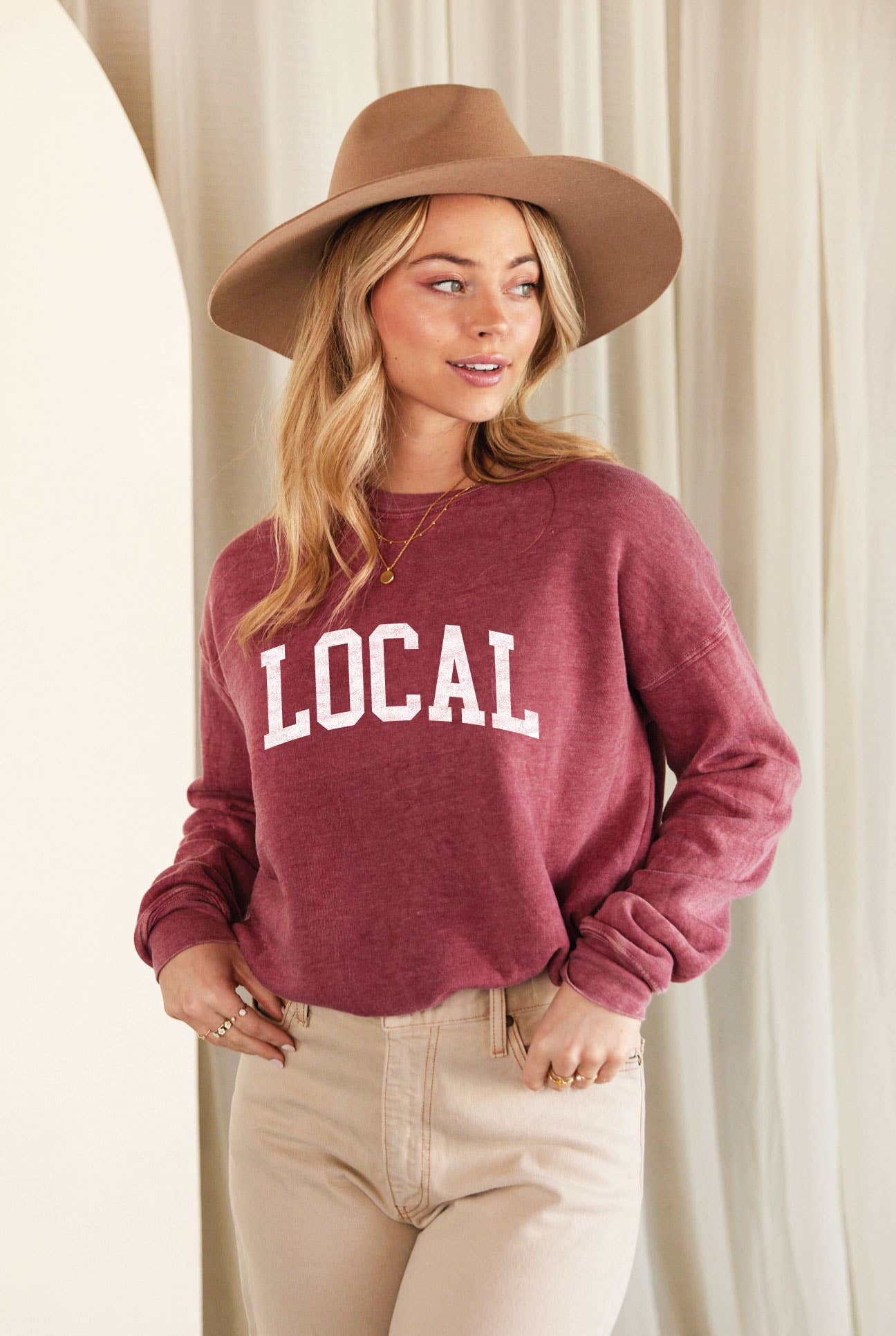 OAT COLLECTIVE – wholesale Graphic sweatshirt – Women’s – LOCAL  Mineral Washed Graphic Sweatshirt6