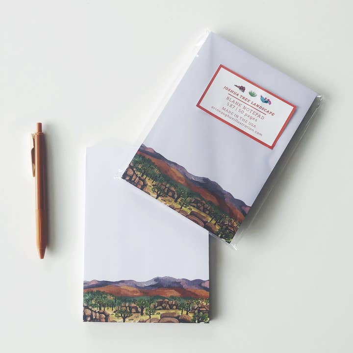 5x7 Joshua Tree Landscape Anteckningsblock för wholesale av Erin Vaughan Illustration