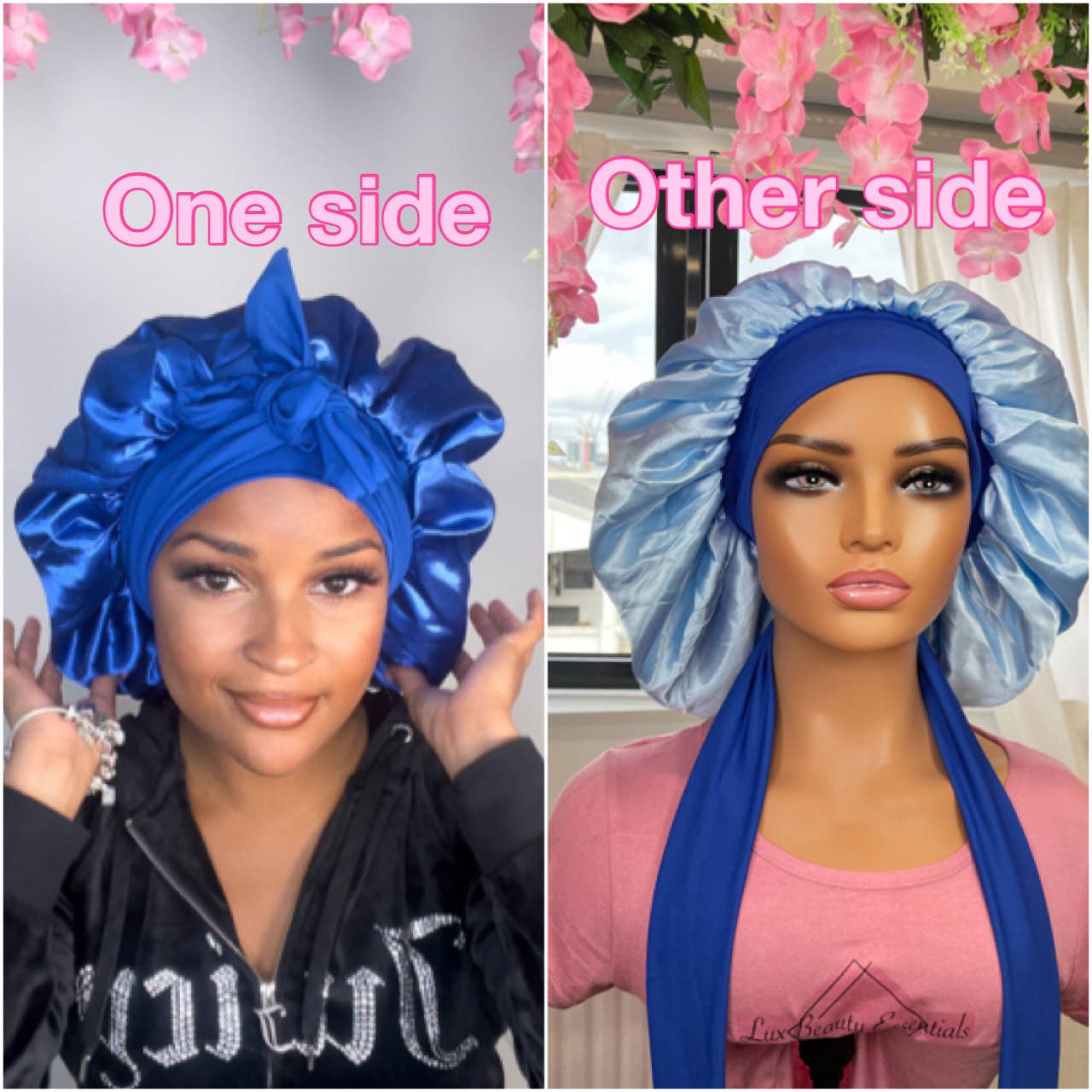 Lux Beauty Essentials Ltd - Vente Bonnet de nuit – femme - Bonnet Lux pour cheveux en satin de qualité6