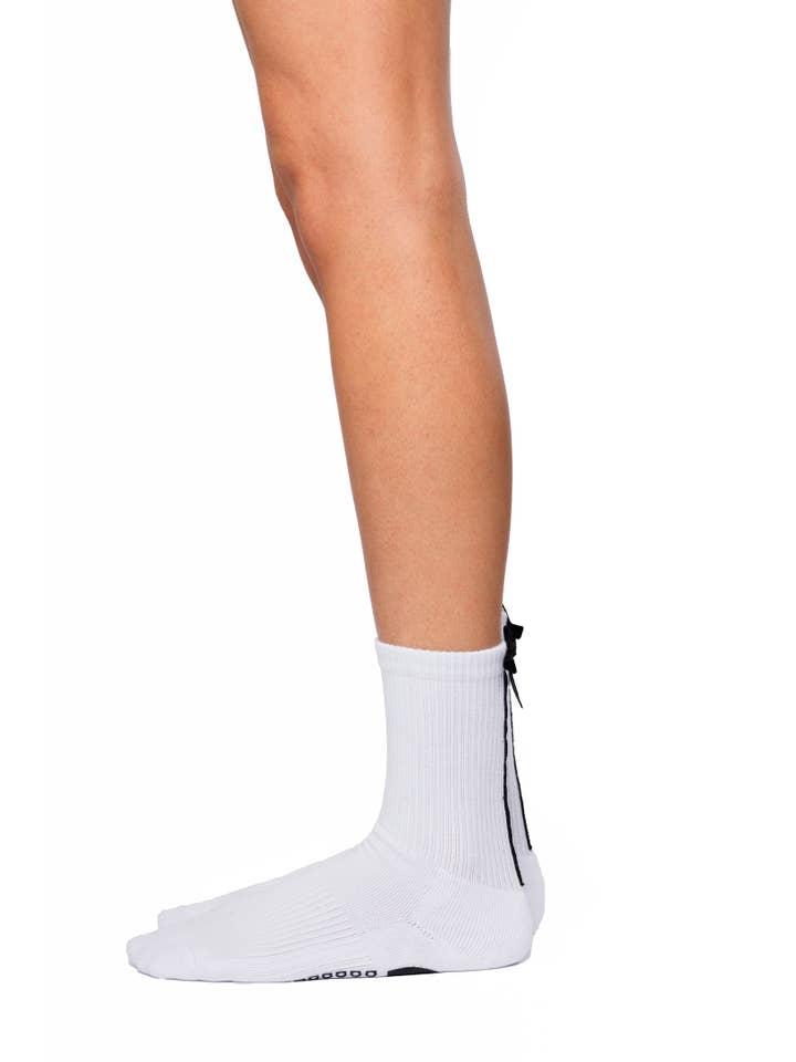 White Piper Crew Grip Sock for wholesale on Faire1