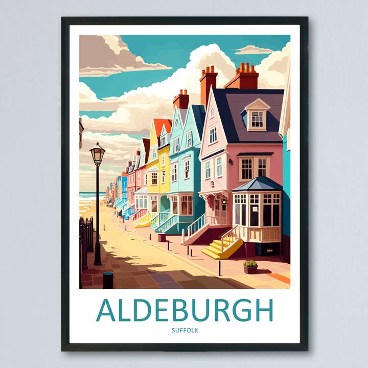 Aldeburgh England Travel Poster for wholesale by TravelzonaArt