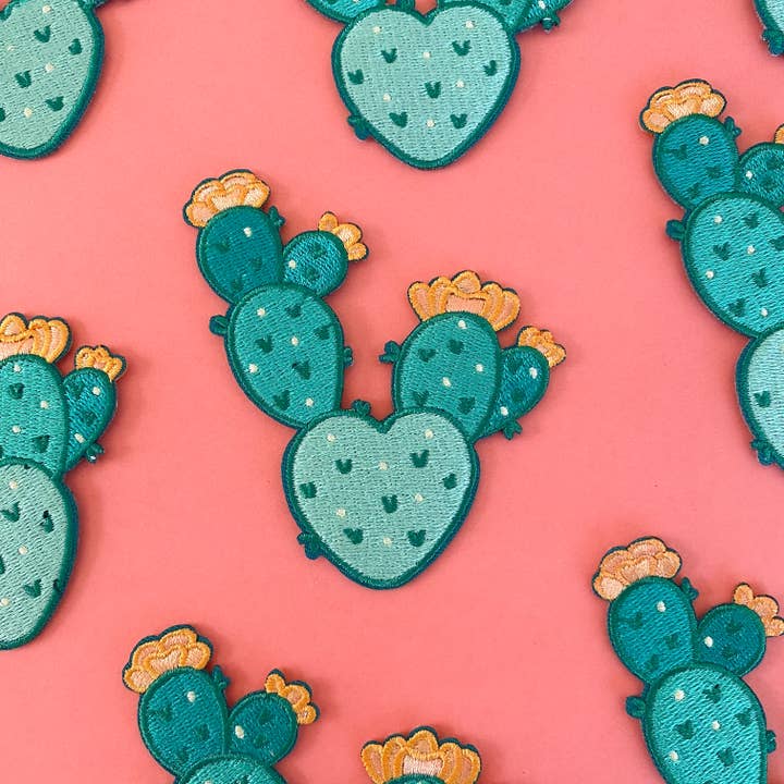 Chelzart - Wholesale Patch - Prickly Pear Cactus Embroidered Patch | Cactus Iron on Patch2