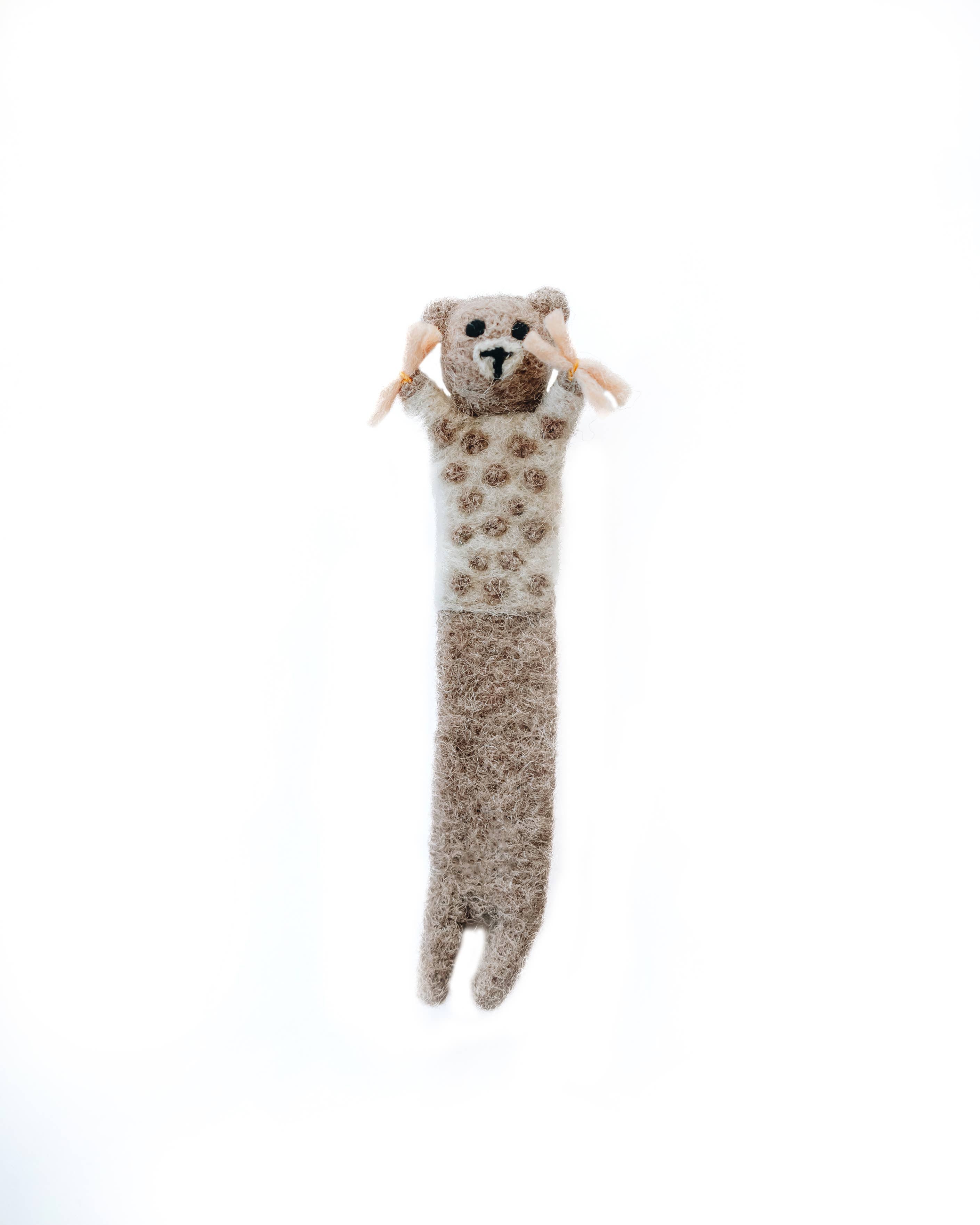 Everest Pet Supply & Gifts - Wholesale Bookmark - Spotted Brown Bear Bookmark, Needle Felted, Handmade