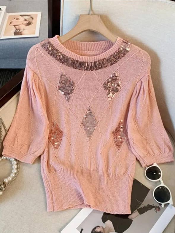 Paljettstickad topp
för wholesale av Selfie Couture by Trendology