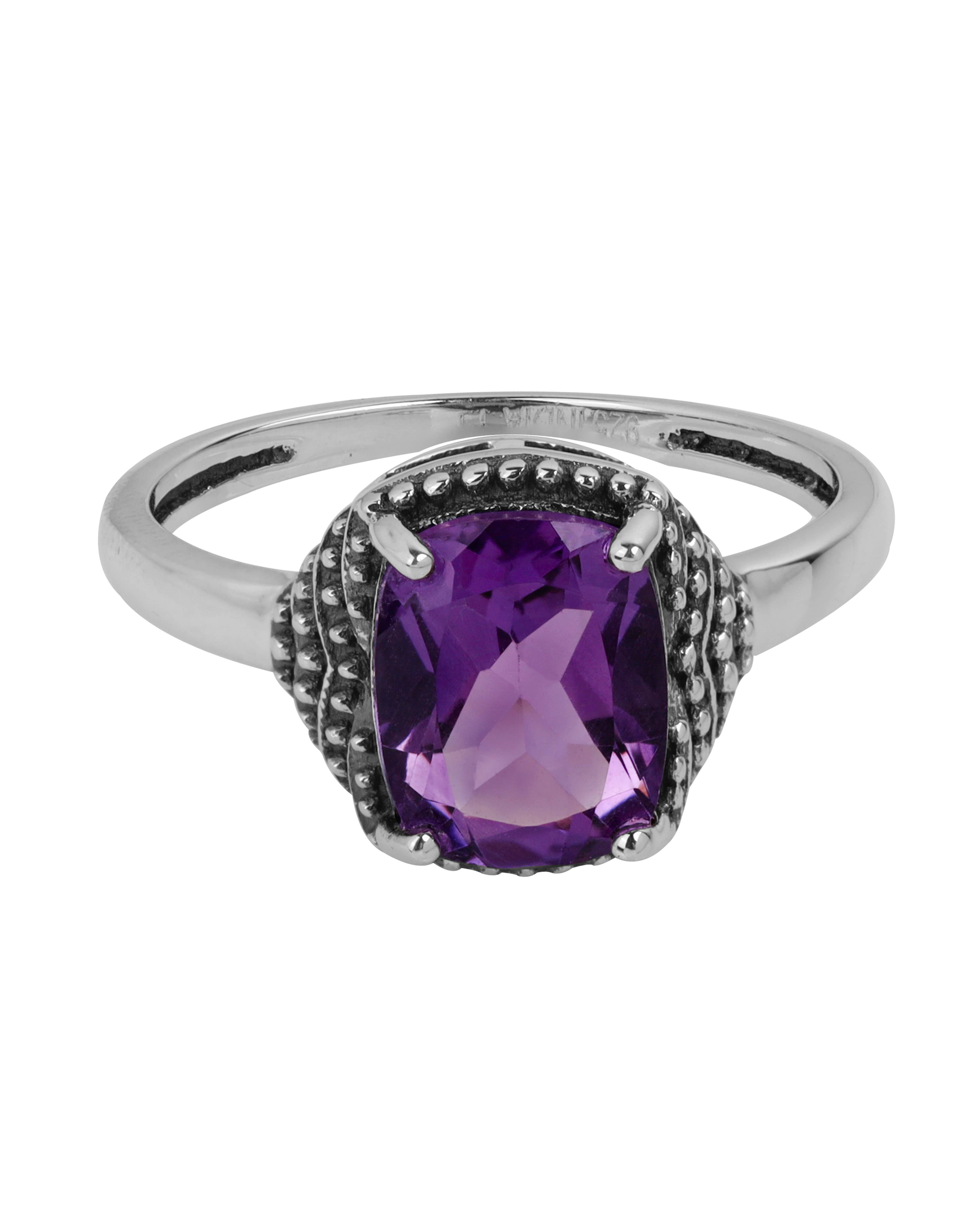 Tiramisu – wholesale Single stone/solitaire ring – Amethyst Solid 925 Sterling Silver Solitaire Ring Jewelry0
