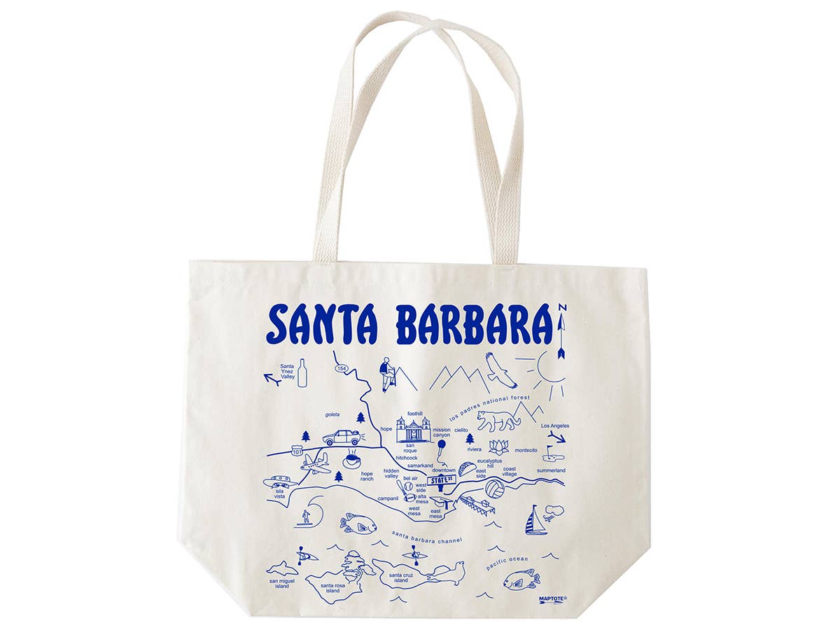 Maptote - Wholesale Tote Bag - Unisex - Santa Barbara Beach Tote