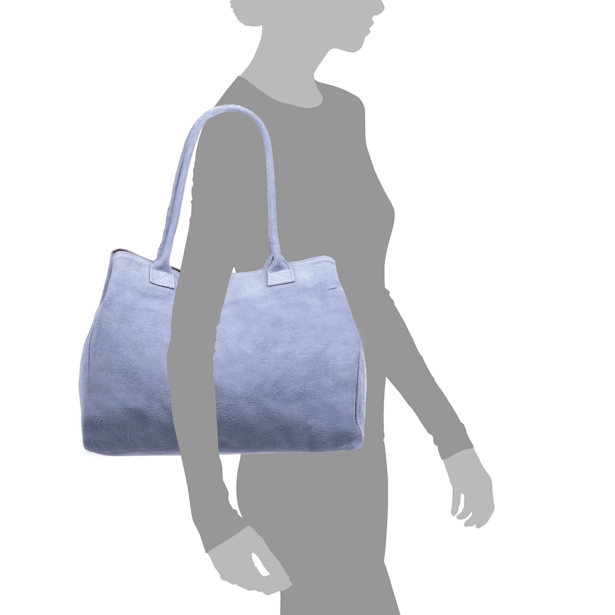 FIRENZE ARTEGIANI – Sacola - Mulher por atacado – Bolsa Shopper Feminina Annagrazia em Couro Camurça Legítimo15