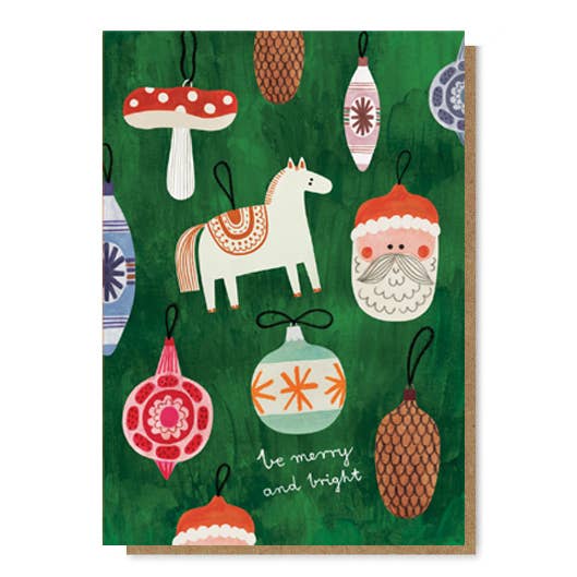 ORNAMENTS card for wholesale by Daria Solak Illustrations