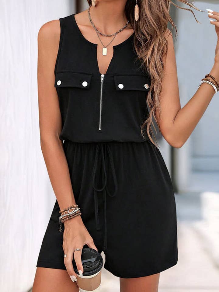 CWSJS1273_COMBINAISON SANS MANCHES À FERMETURE ÉCLAIR ET POCHES pour la vente par NINEXIS