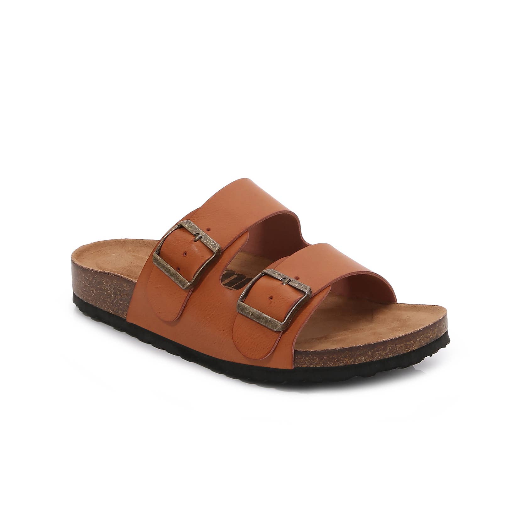 Donkerrood Zachte kurk sandalen met dubbele band en schuifzool voor groothandel op Faire25