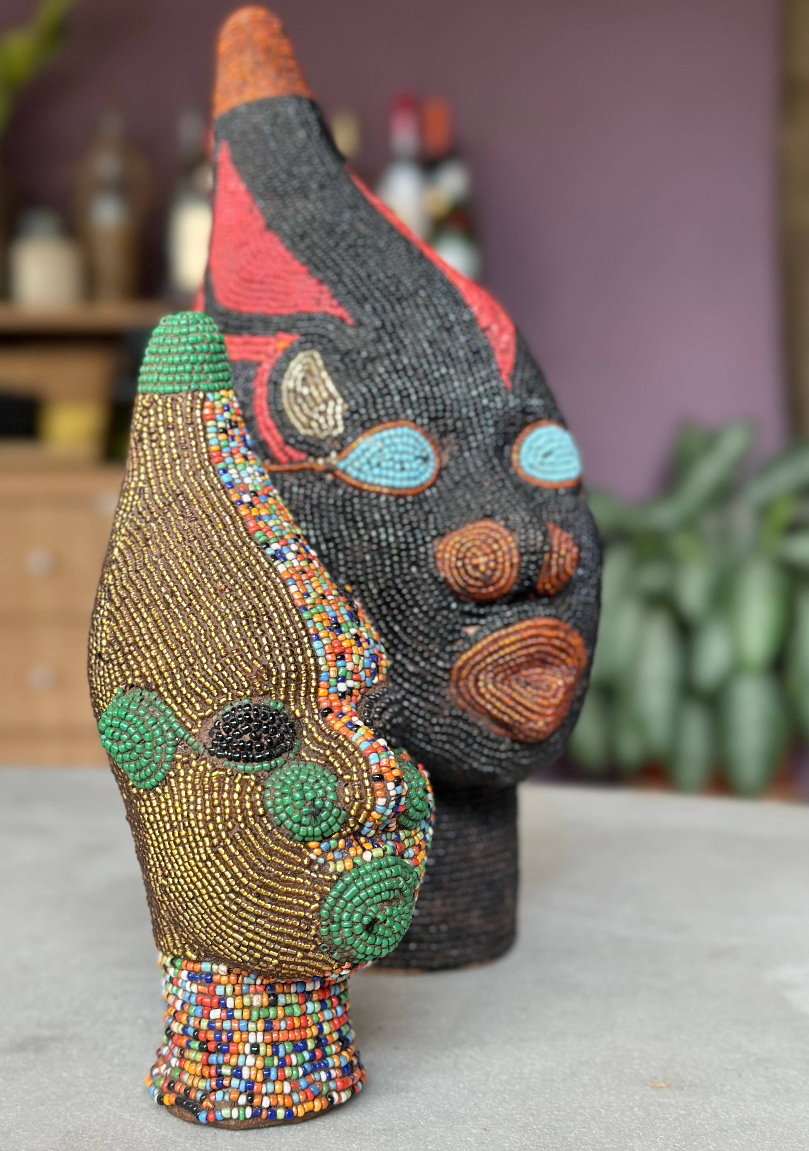 SOUK in the CITY - Wholesale Decorative Figurine - SMALL Bamileke Statues - new design2
