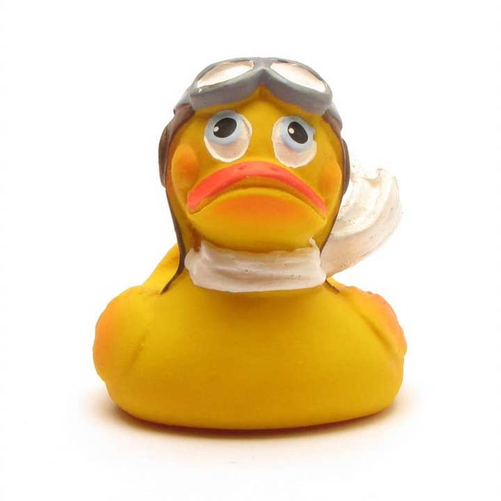 Duckshop - Vente Jouet pour le bain – bébé - Canard en caoutchouc Lanco Pilot - canard en caoutchouc2