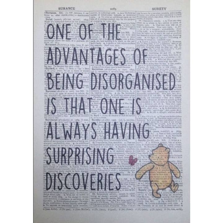 Peter Plys Ordbog Vægkunst Print - Quirky Plys Kunst for engroshandel hos Parksmoonprints