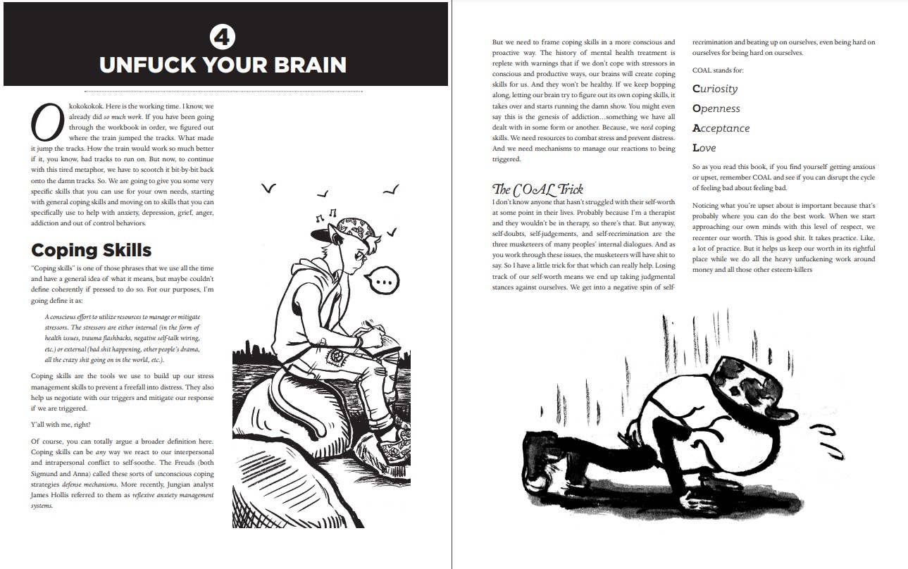 Microcosm Publishing & Distribution - Wholesale Self-Help & Personal Development Book - Unfuck Your Brain Workbook: Anxiety Depression, Anger & More11